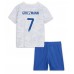 Billige Frankrig Antoine Griezmann #7 Børnetøj Udebanetrøje til baby VM 2022 Kortærmet (+ korte bukser)